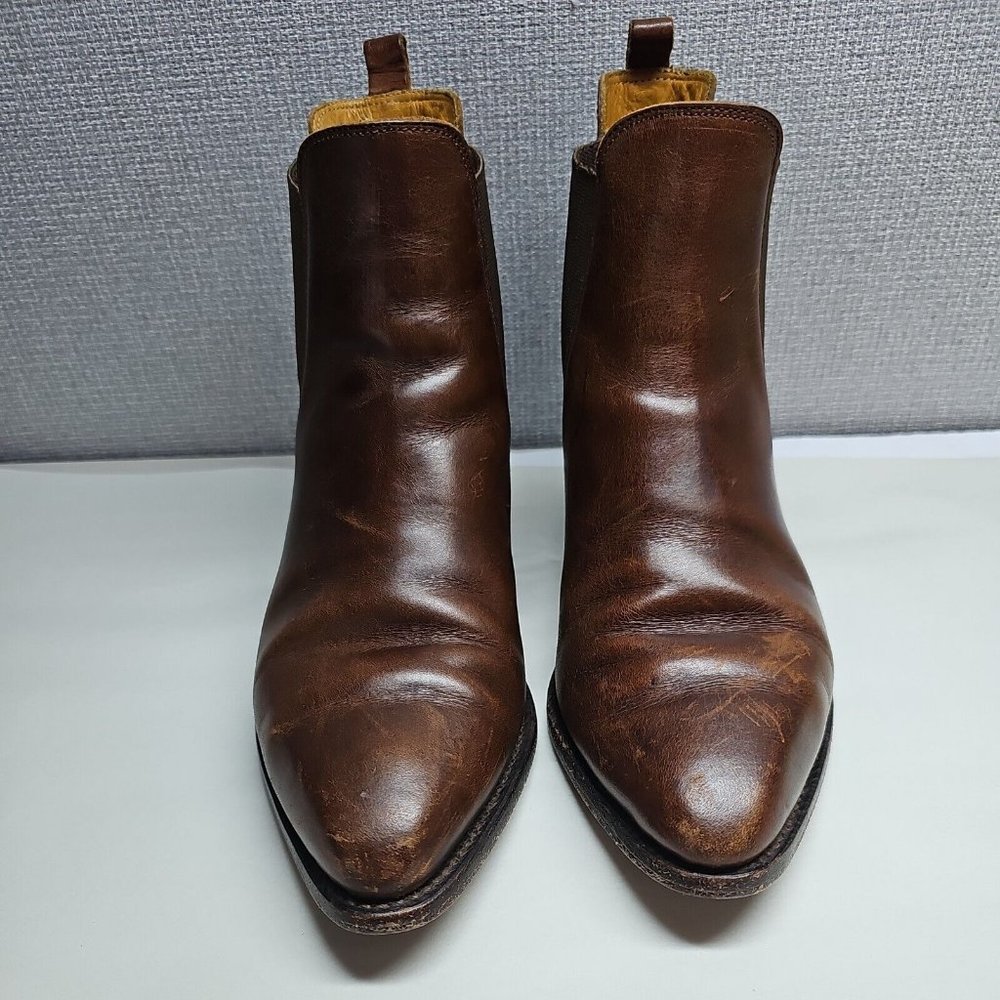 COLE HAAN Brown Leather Chelsea Charro Ankle Boot Pull-on 6B #4126 - Picture 2 of 7